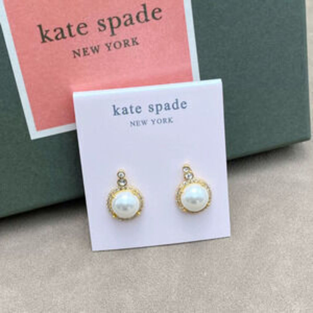 kate spade Round Pearl Stud Earrings